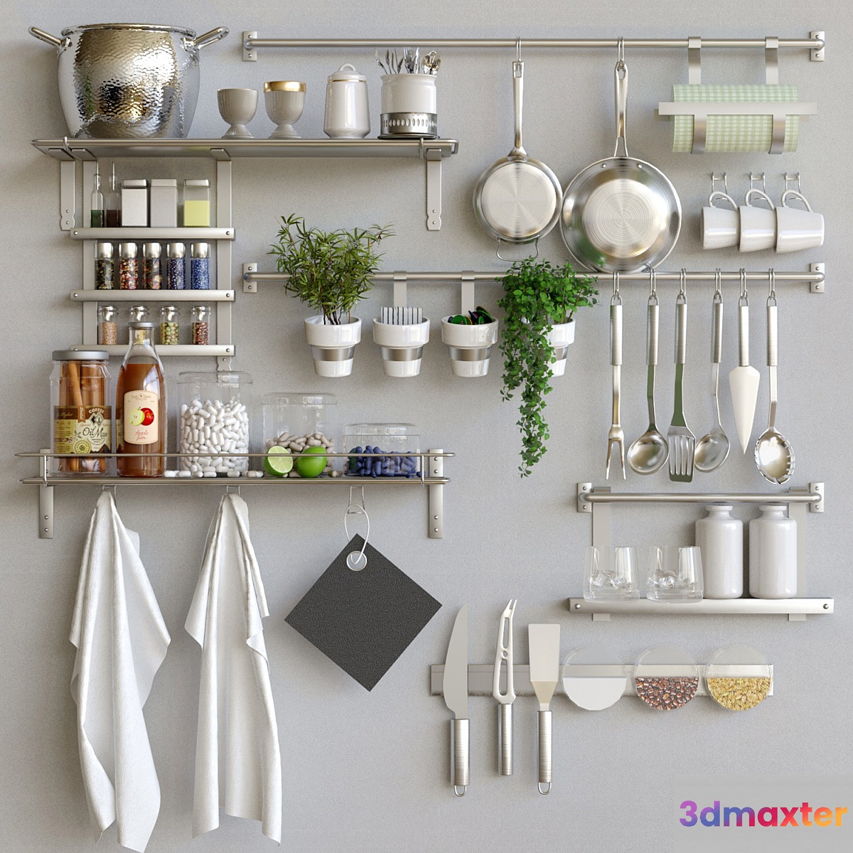 Kitchen utensils with spices cutlery 2