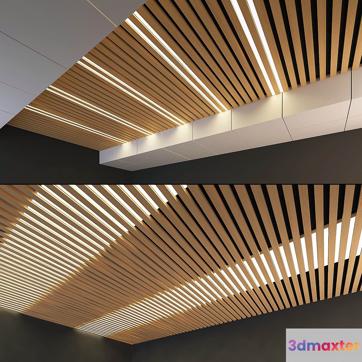 Wooden ceiling 9 3D Max