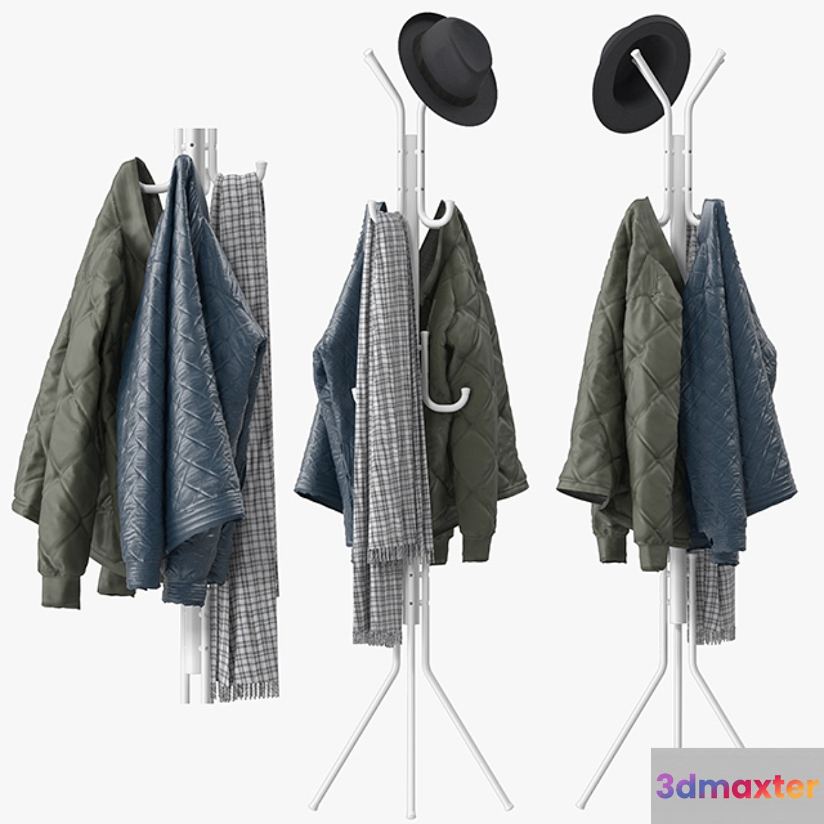 Metal Tripod Stand Coat Rack - No.6