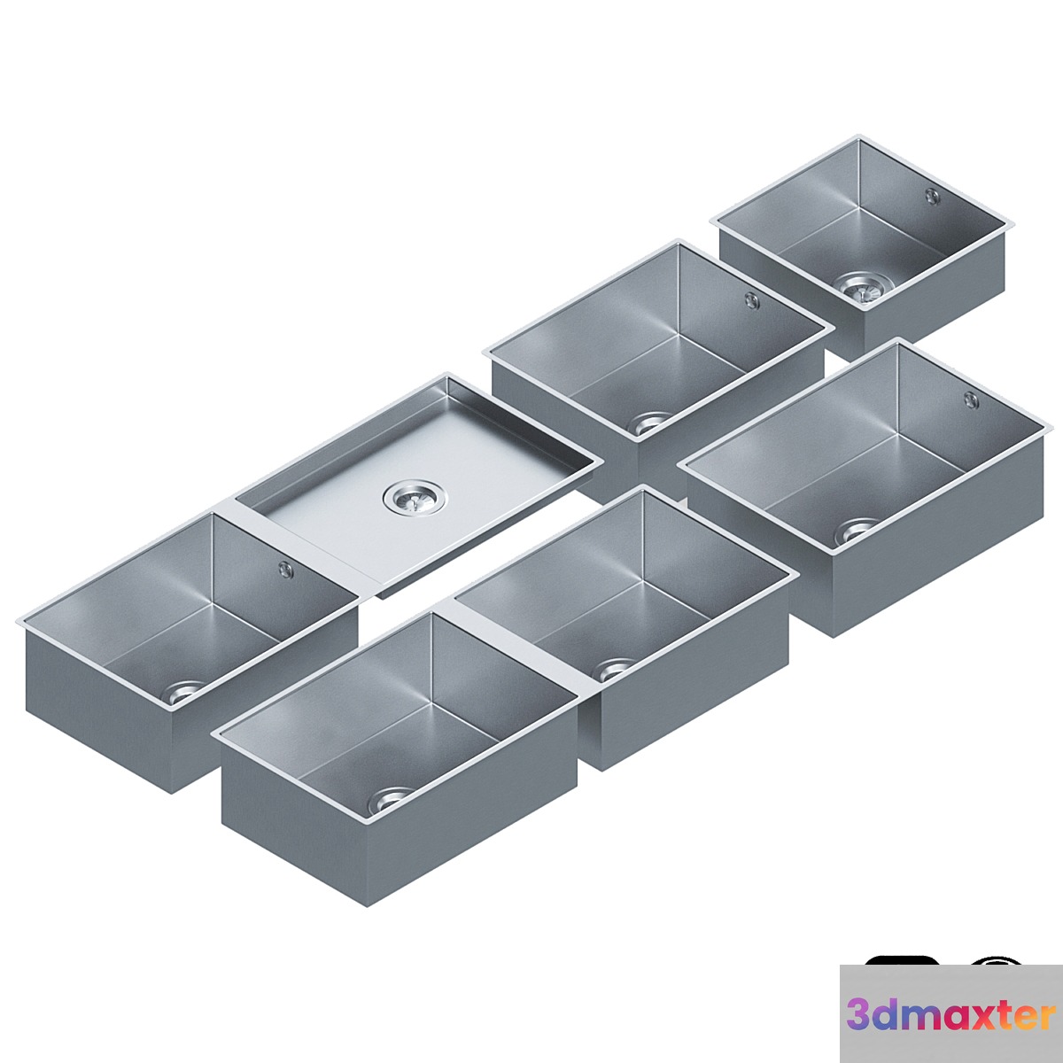 Stainless Steel Sinks by Dornbracht Set 01