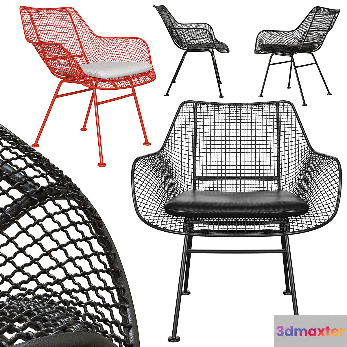 Sculptura Occasional Chair with Cushion 3D Max