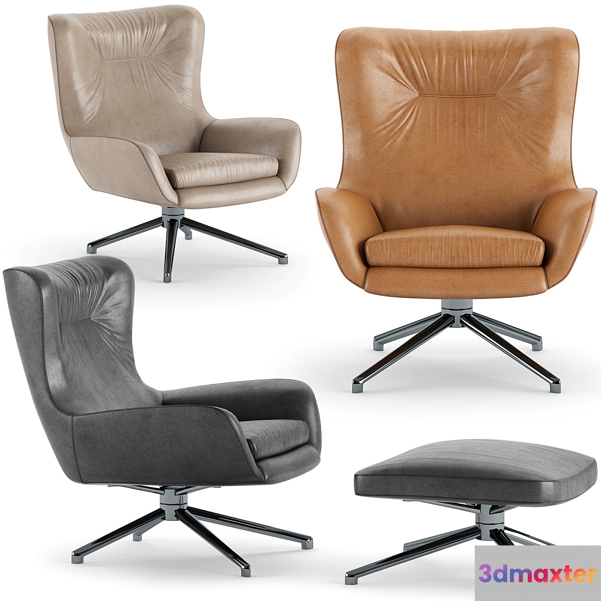 Minotti Jensen Armchair 3D Max