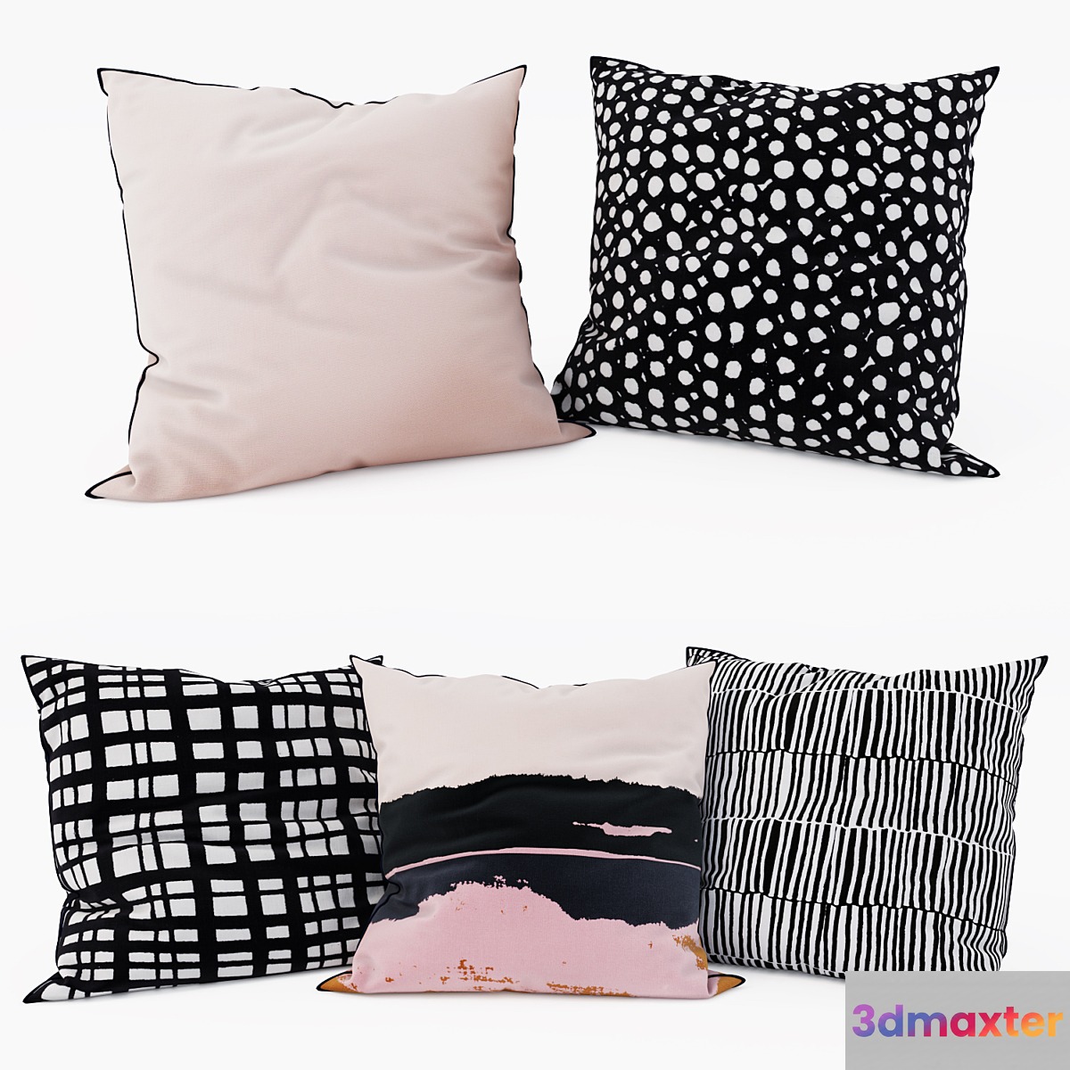 IKEA - Decorative Pillows set 12 3D Max