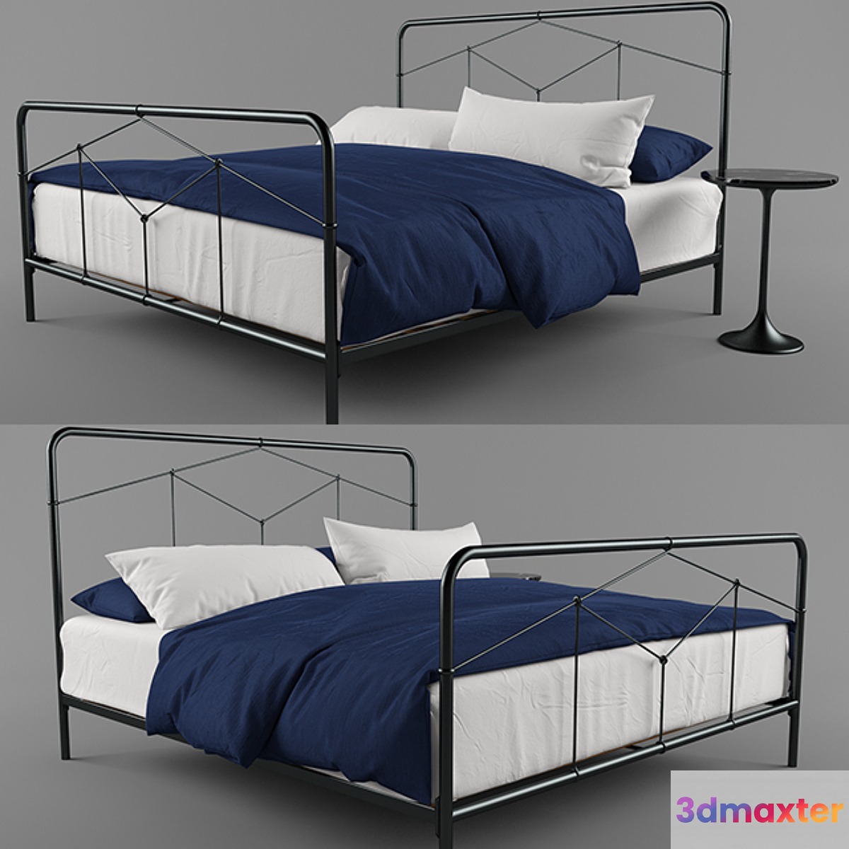 Crate & Barrel Casey Iron Bed 3D Max