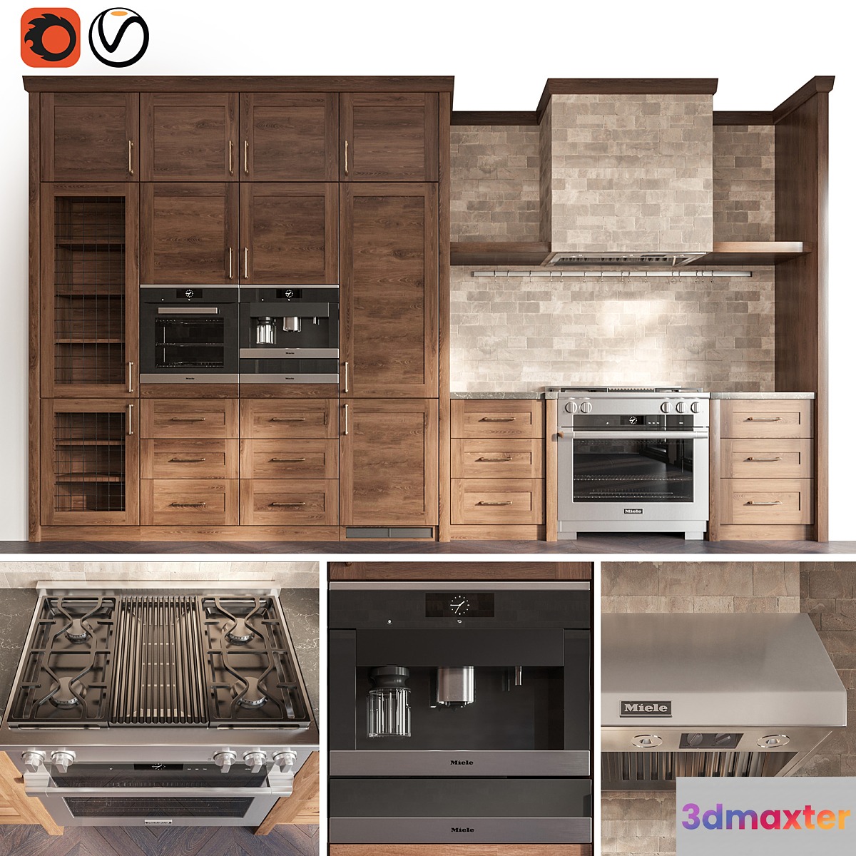 Classic Kitchen set03 3D Max
