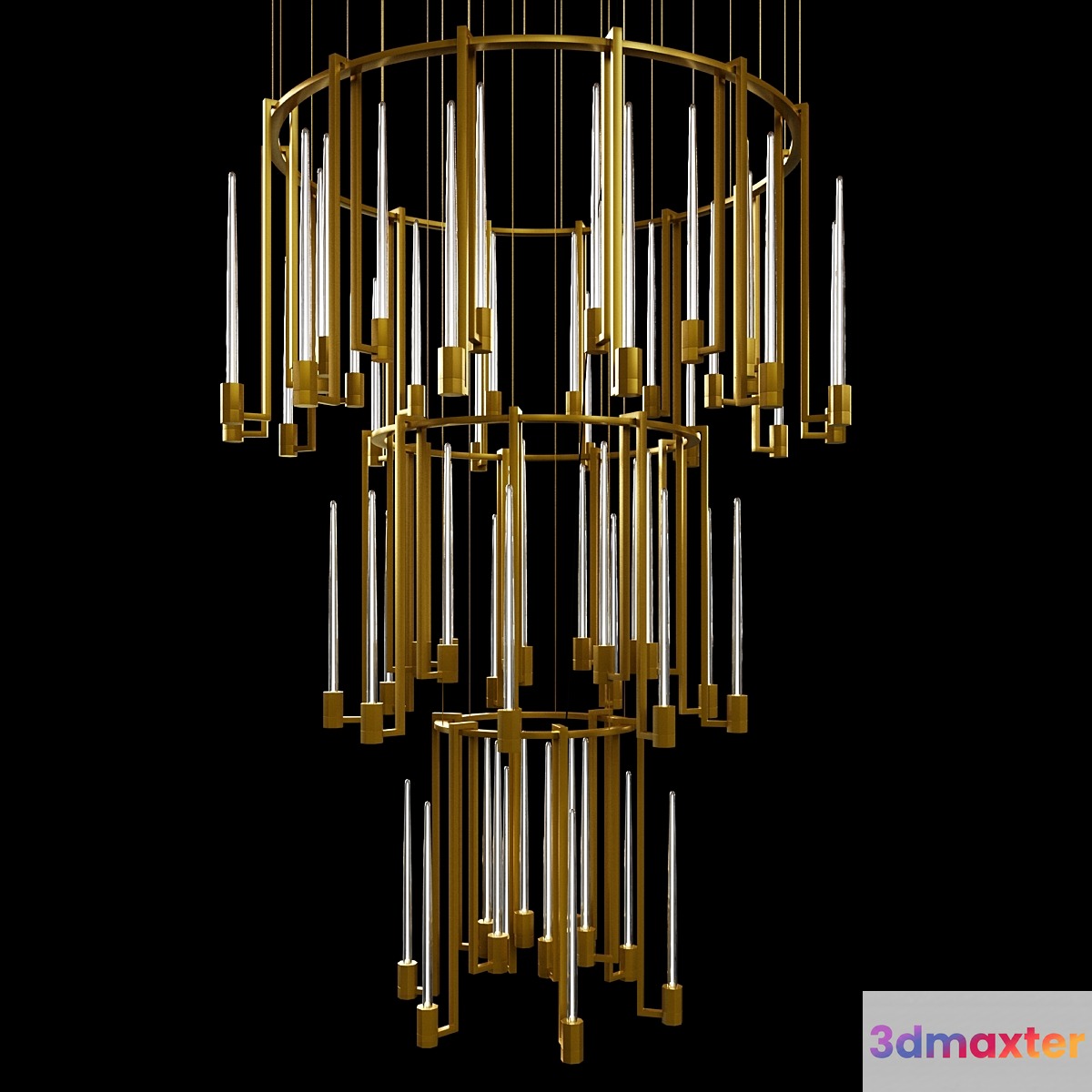Kalì Chandelier 3 Rings by paolocastelli 3D Max