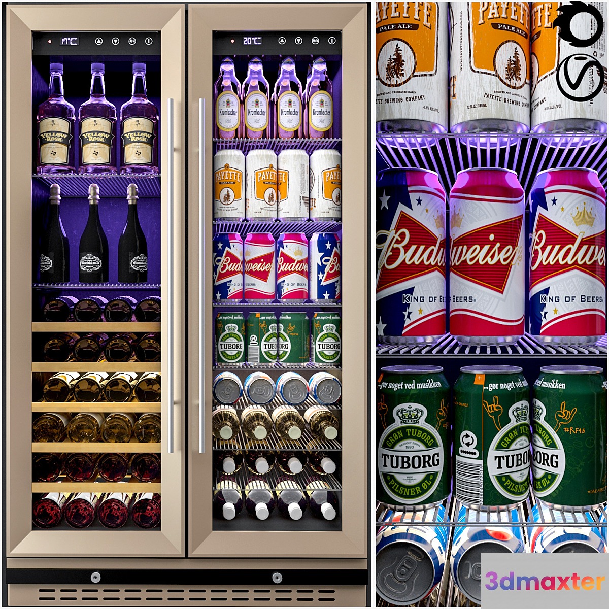 JC Wine Fridge 2 3D Max