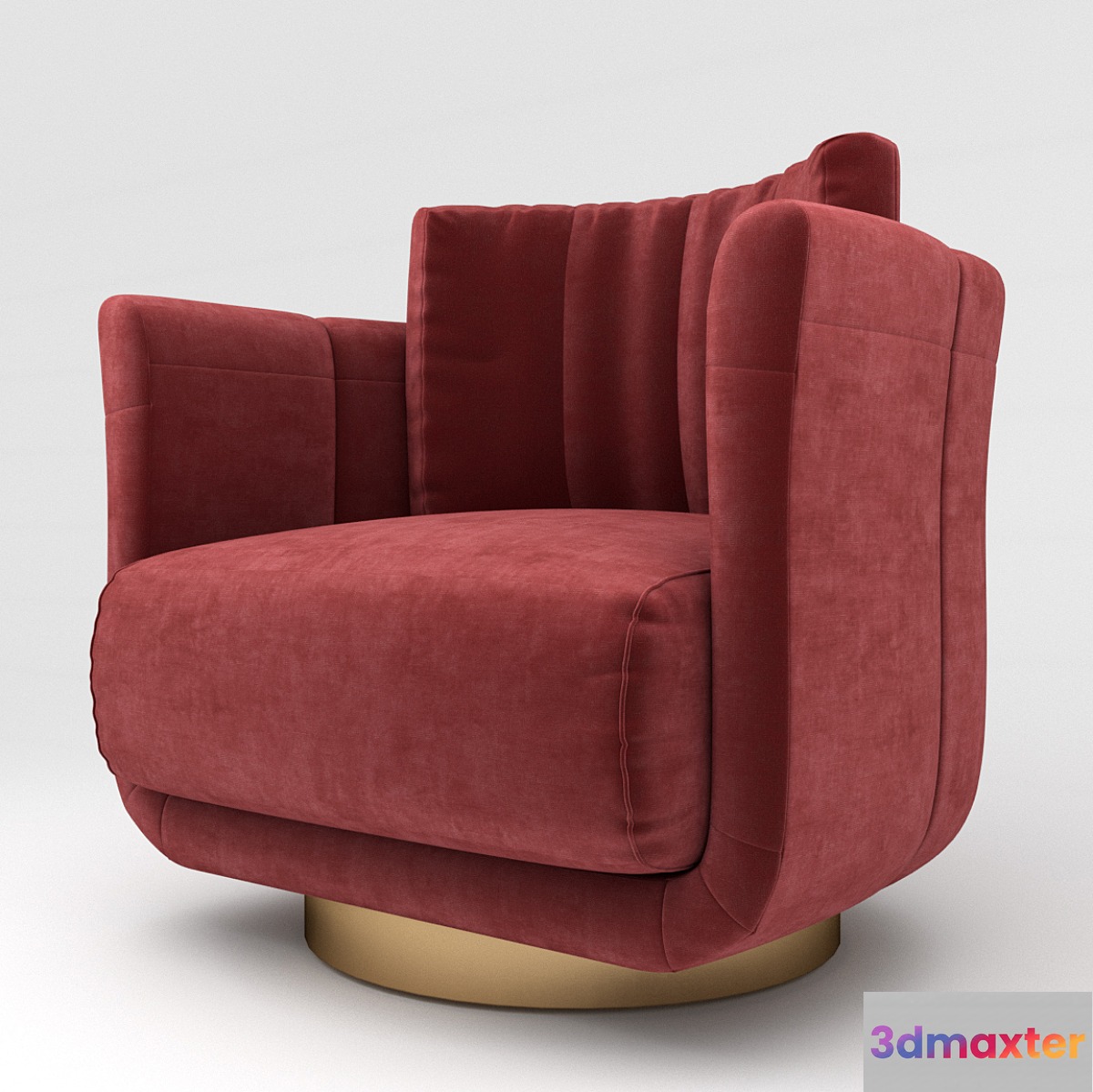 Zesthome Red Armchair 3D Max