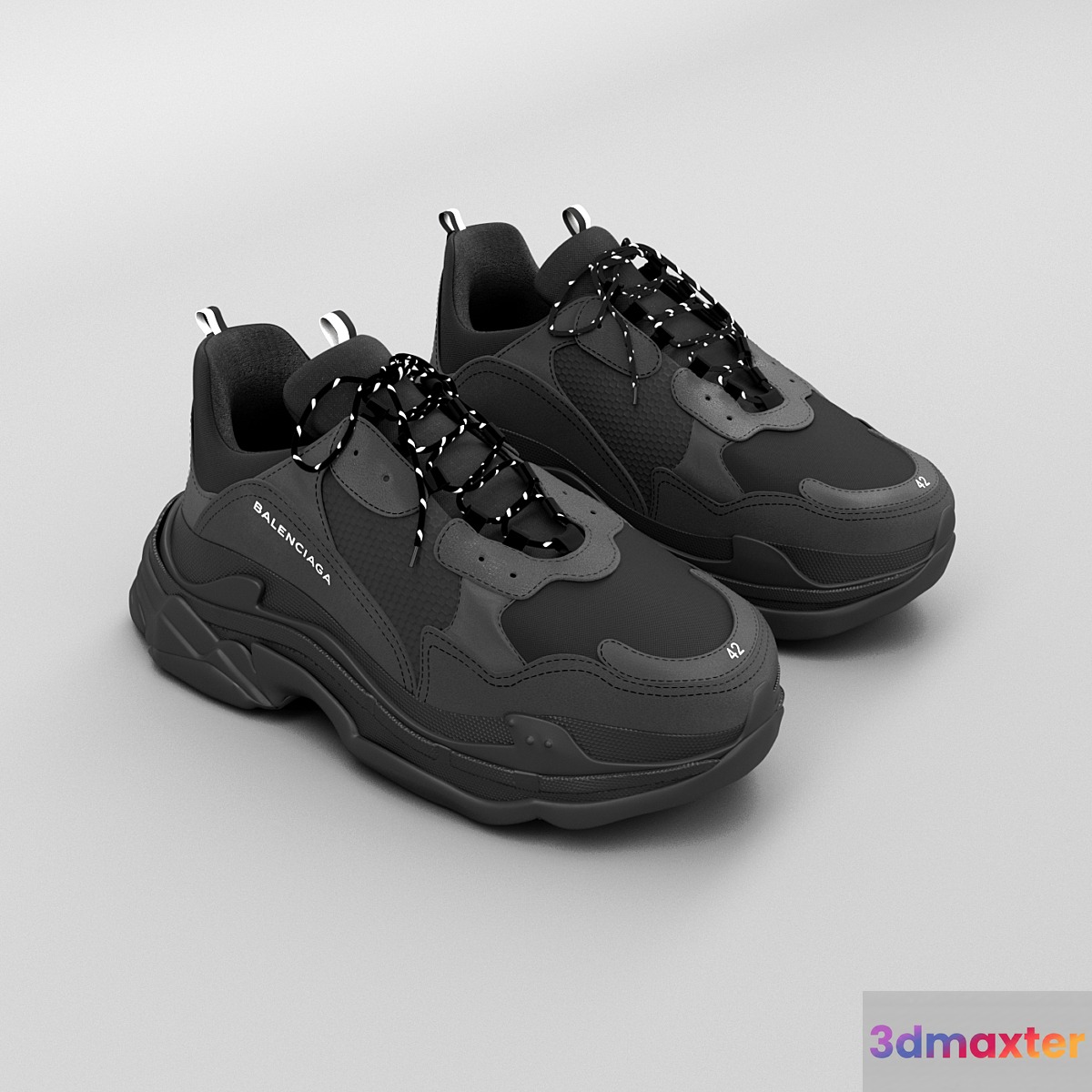 balenciaga triple s black