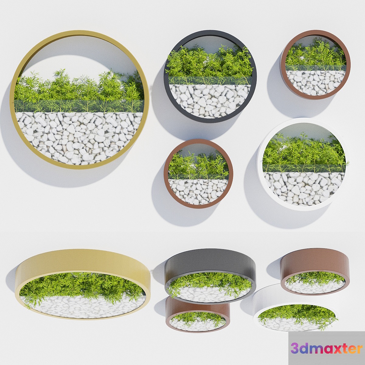 Wall planters one 3D Max