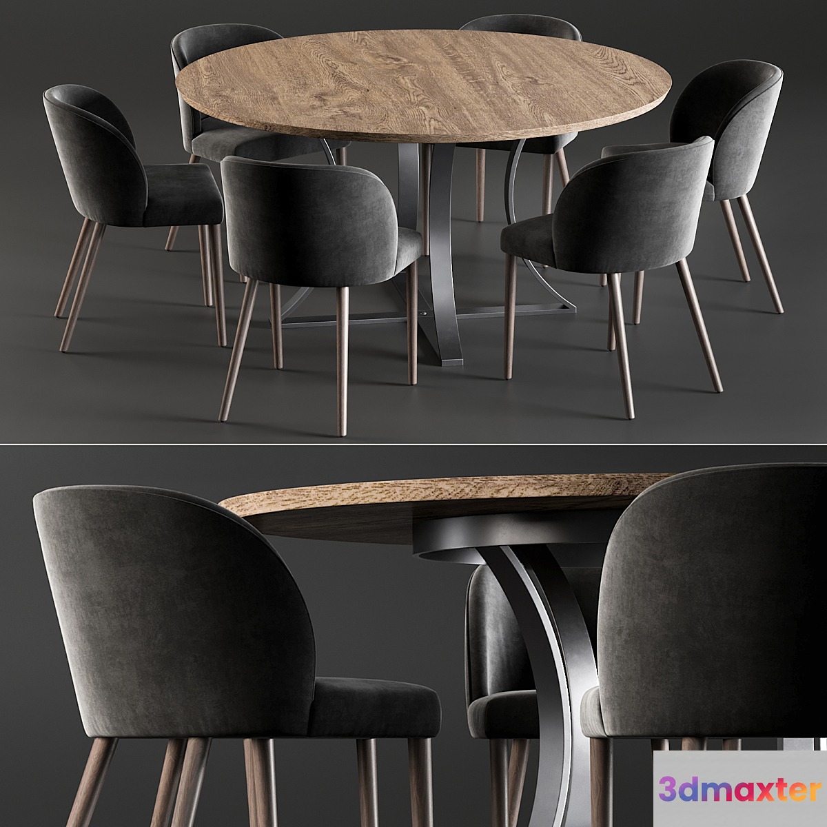 Dining Table Gage And Chair Camilie - No.3