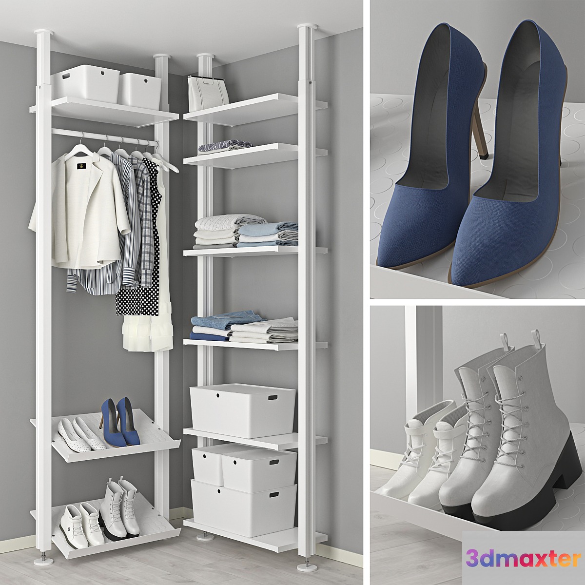 IKEA ELVARLI storage system 3D Max