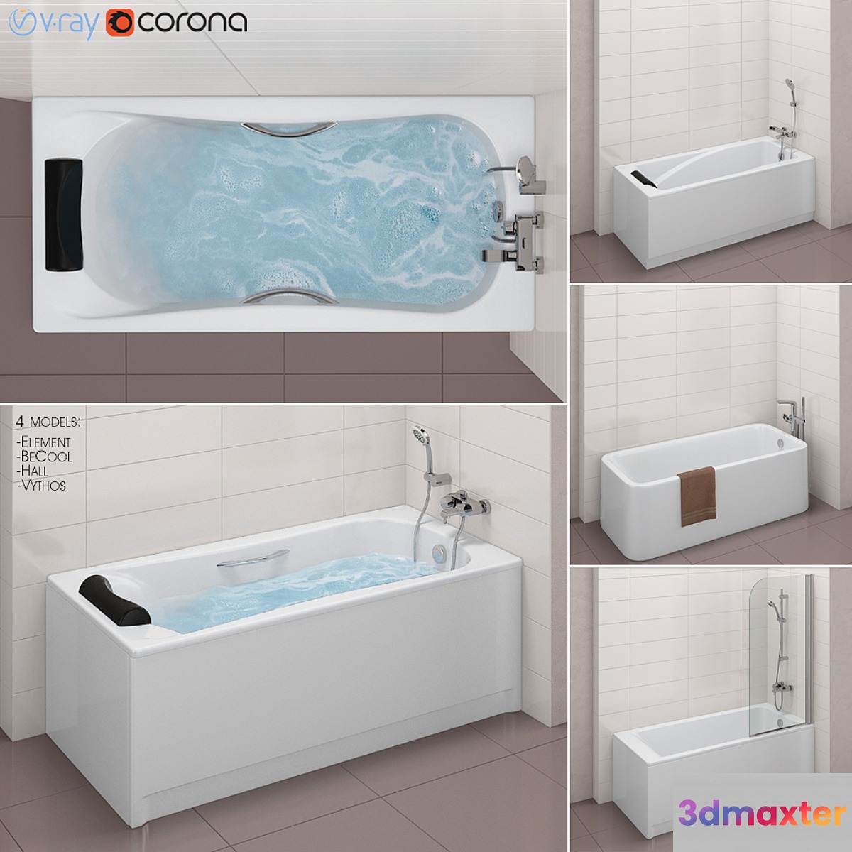 Bath set Roca set 31 (Element BeCool Hall Vythos)