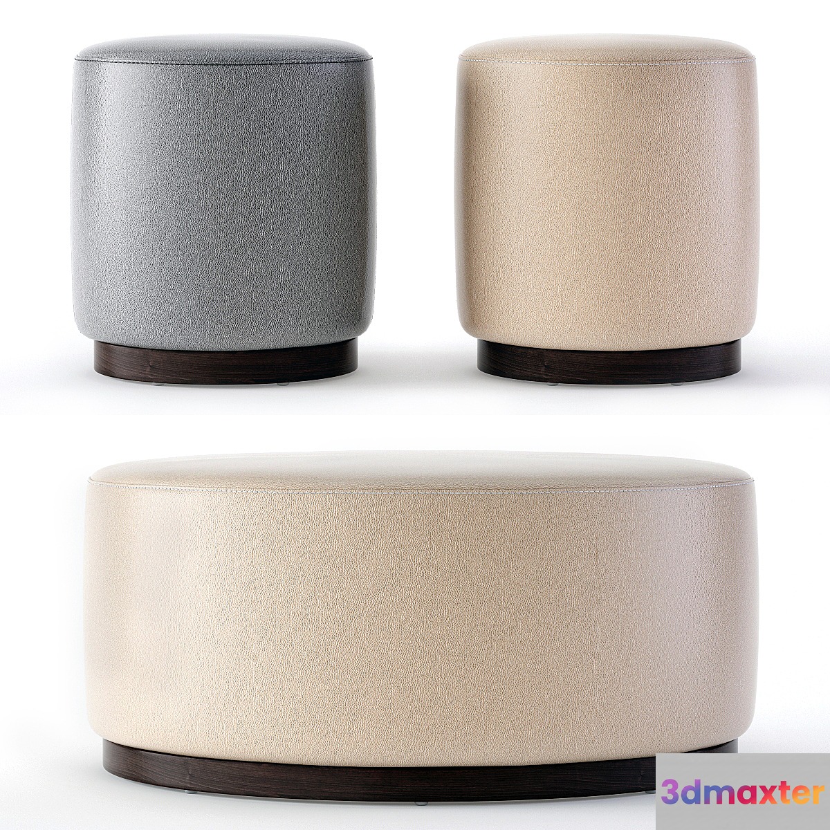 Crate and Barrel Zoey Ottoman 3D Max