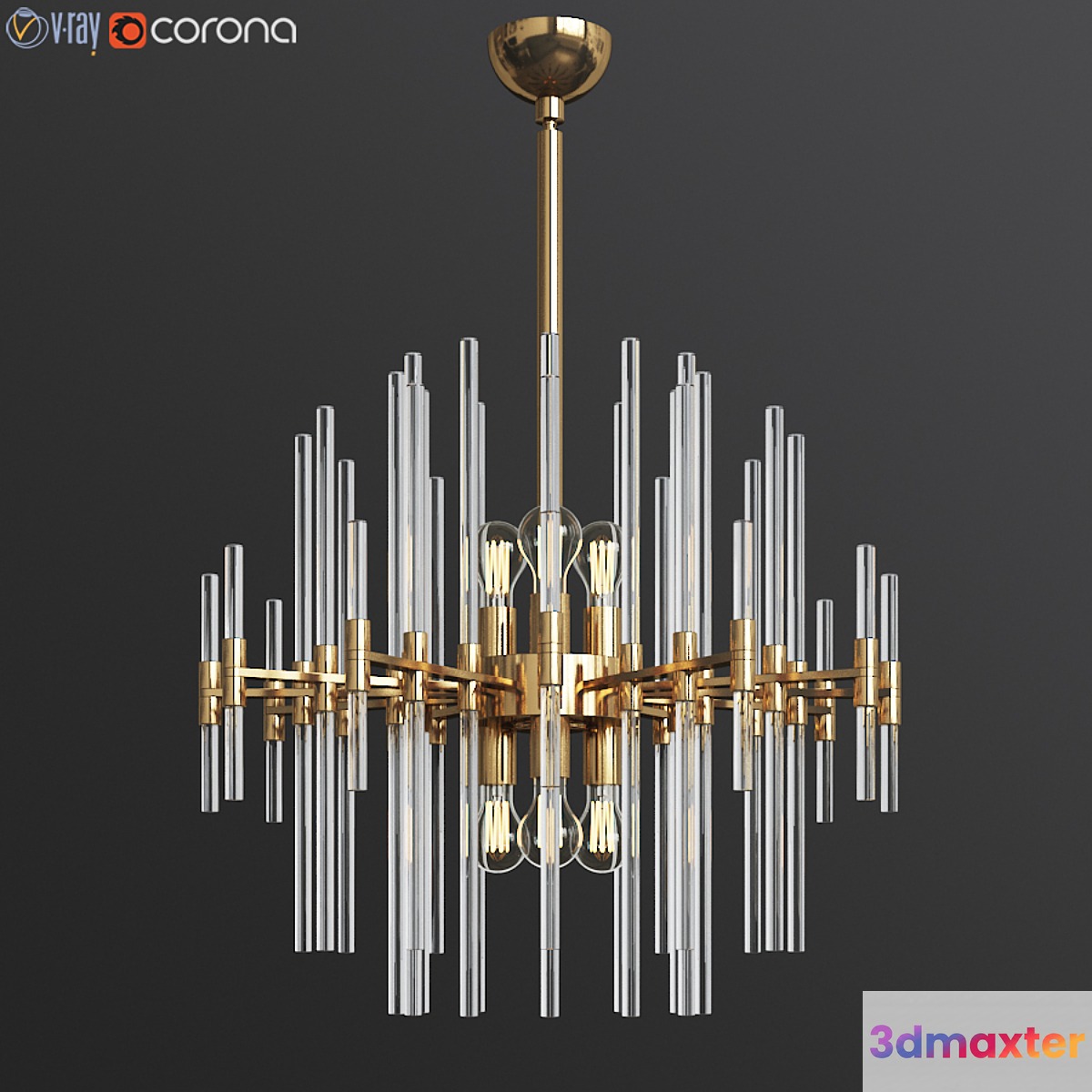 Quebec 6-Light Chandelier 3D Max