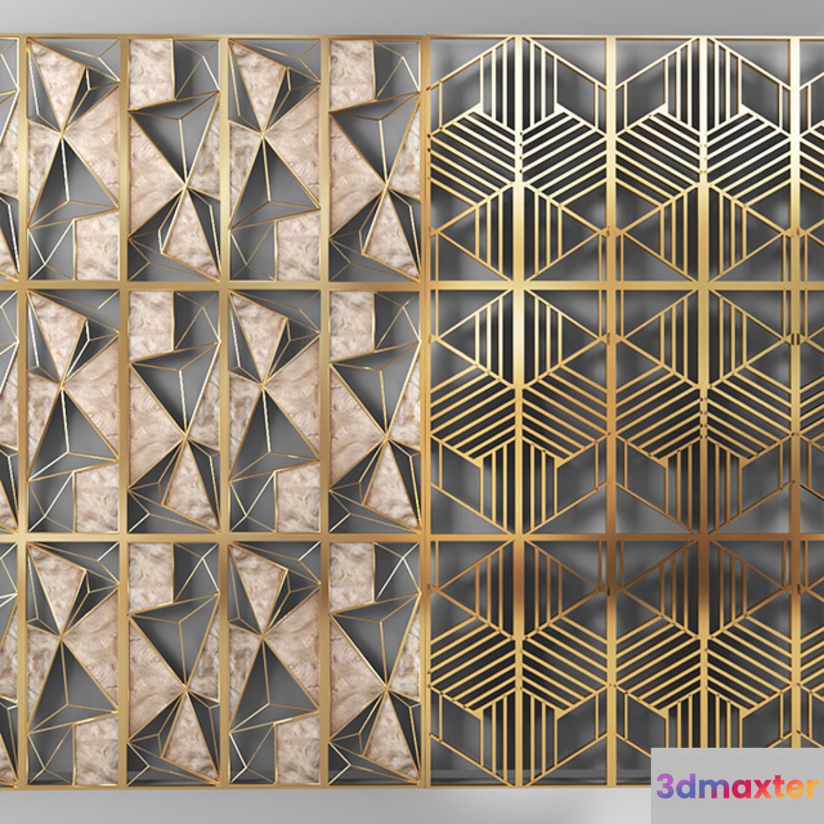 metal panel 3D Max