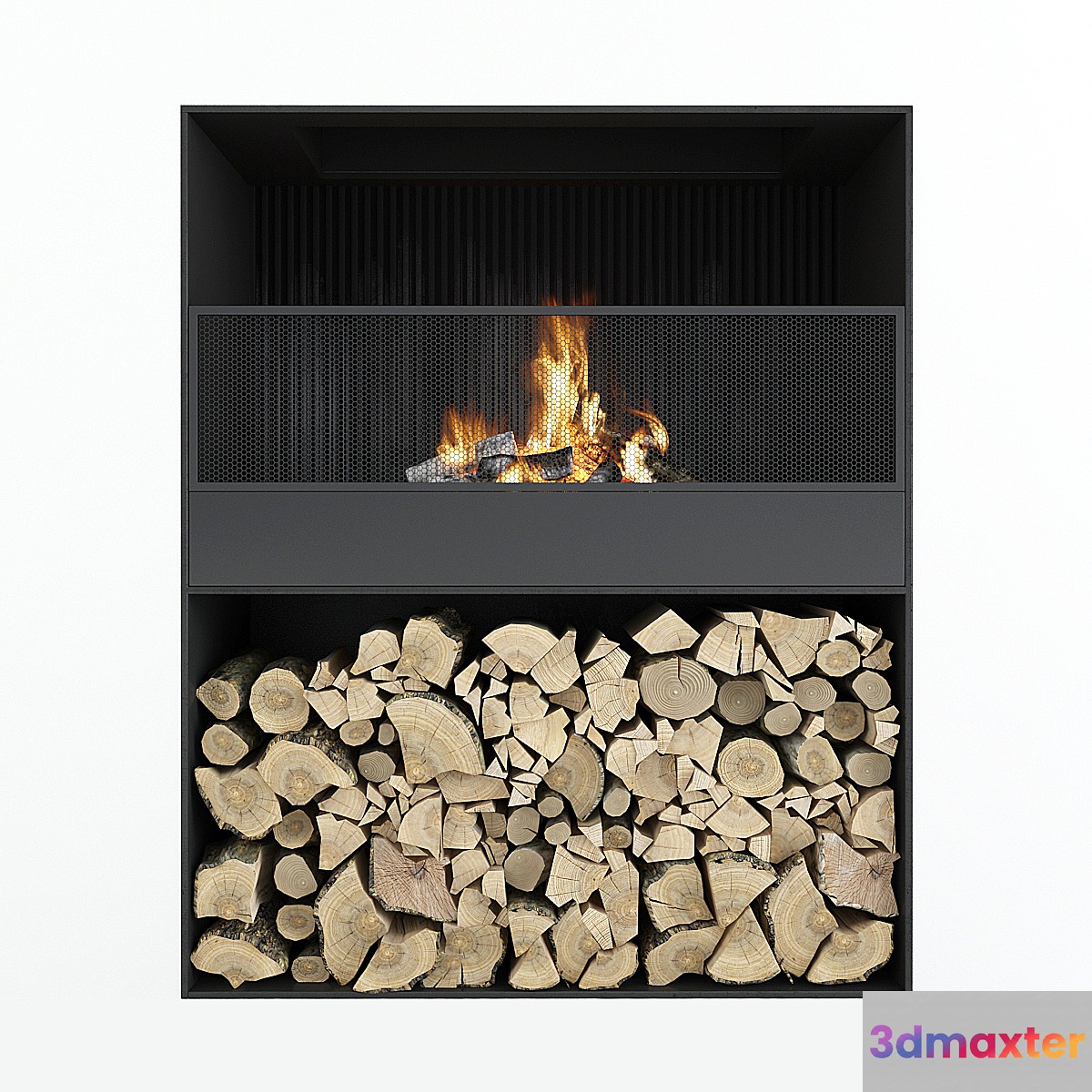 Fireplace modern 3D Max