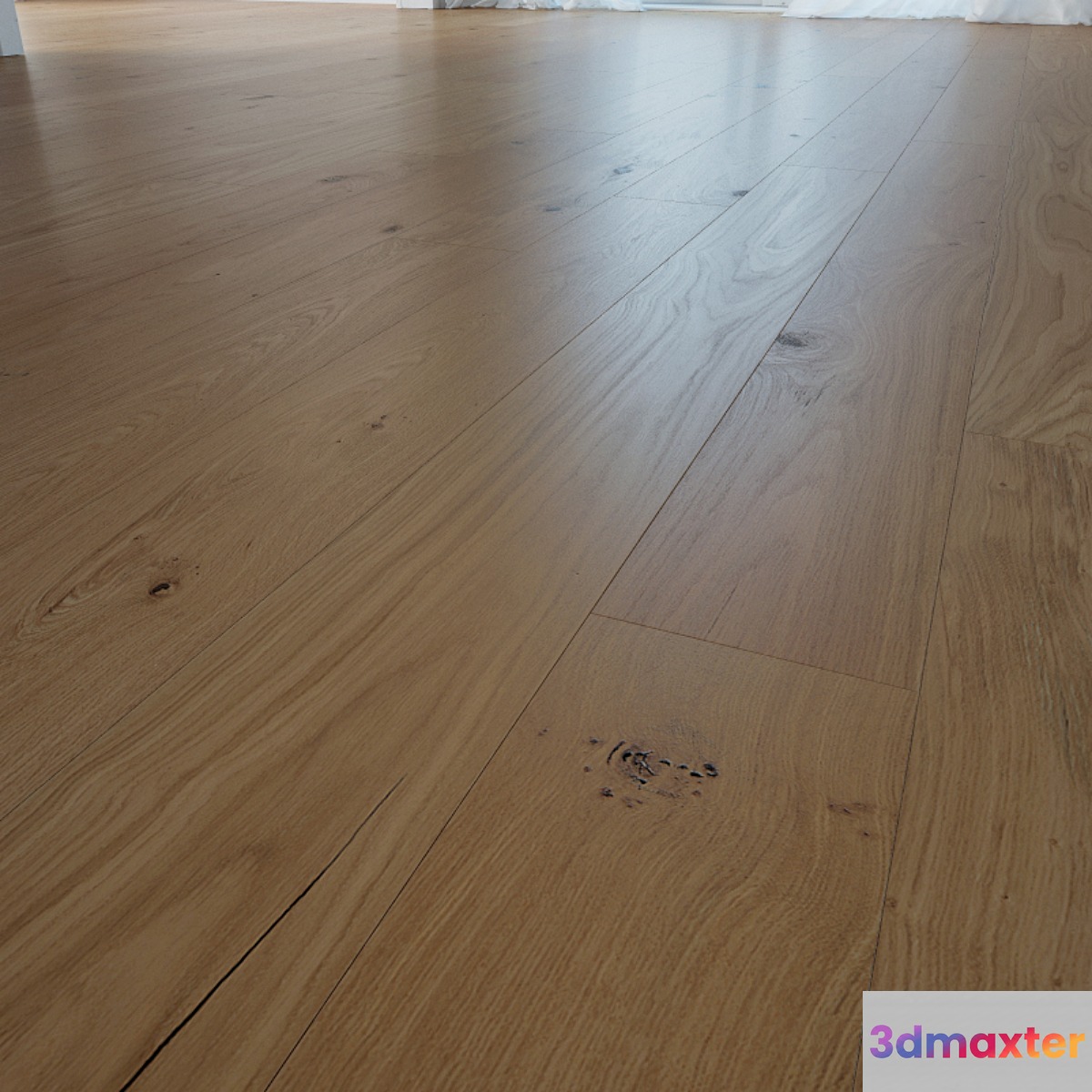Alabaster Glossy Wooden Oak Floor