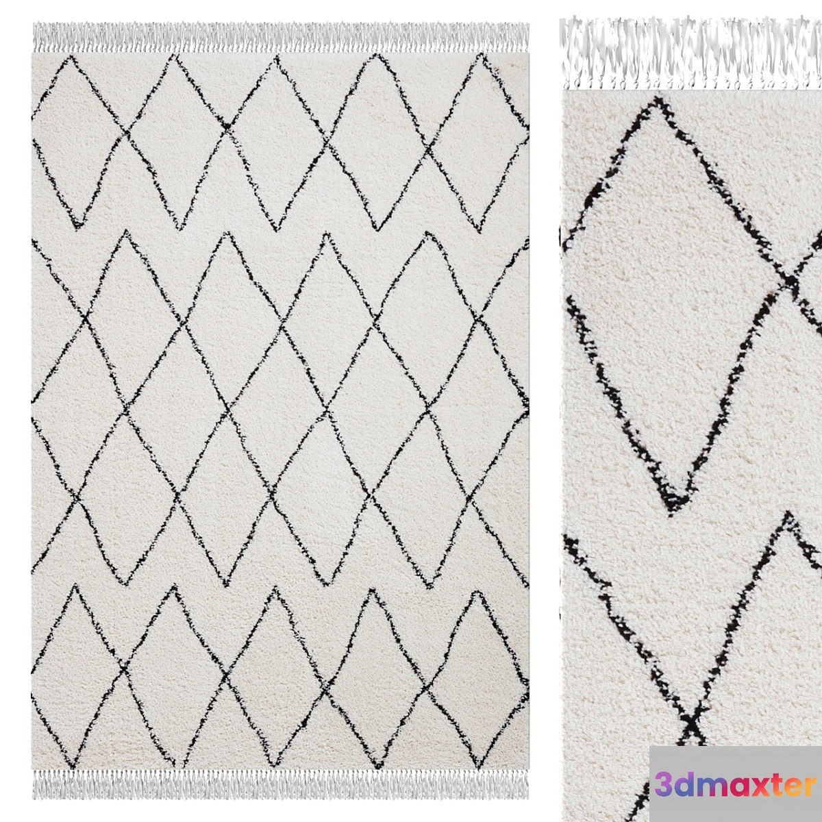 Carpet Think Rugs Boho 8280 White _ Black