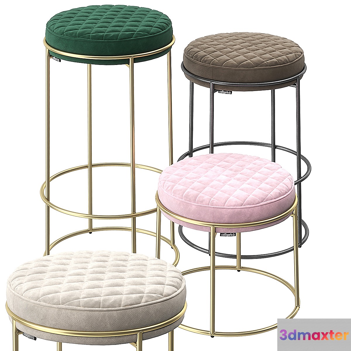 Calligaris atollo stools 3D Max