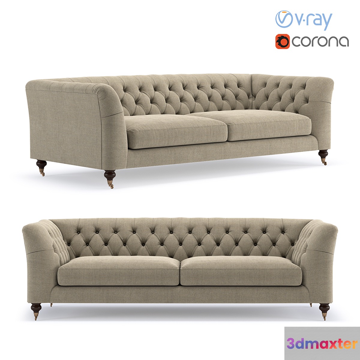 Tuxedo sofa 3D Max
