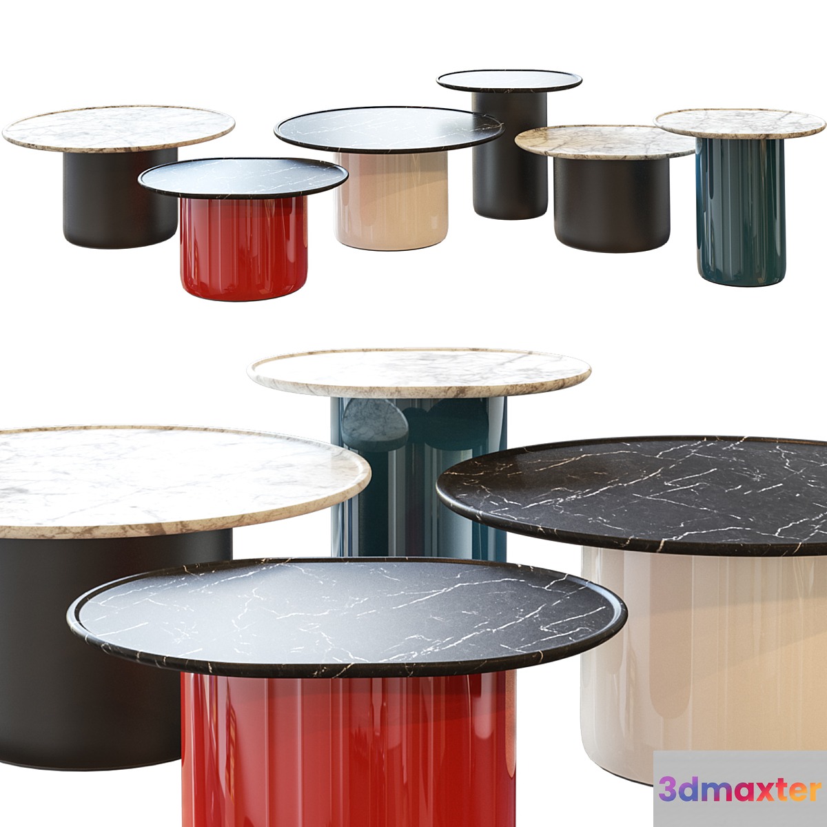 Button Tables by B&B Italia 3D Max