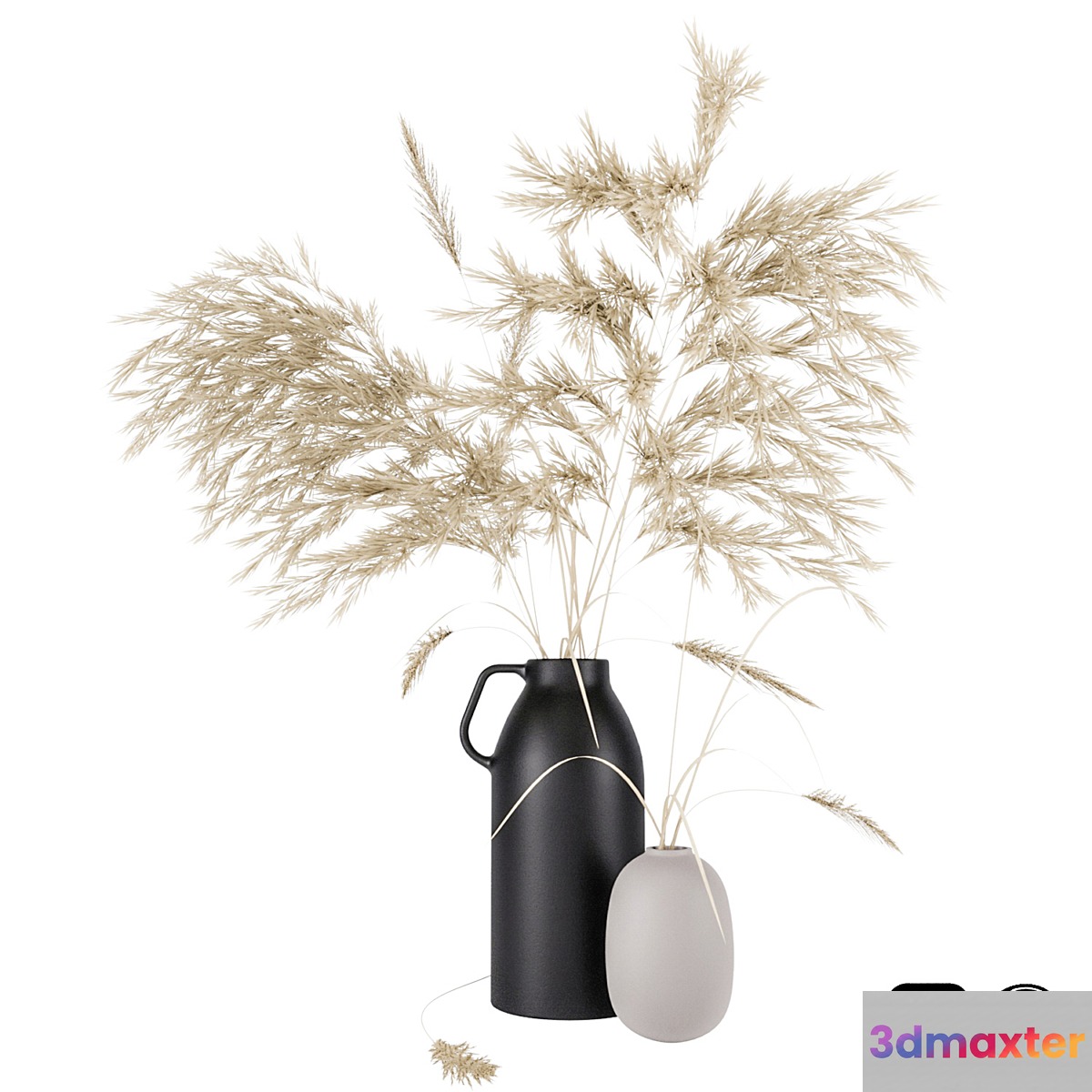 Vases set by H & M with pampas grass - No.2