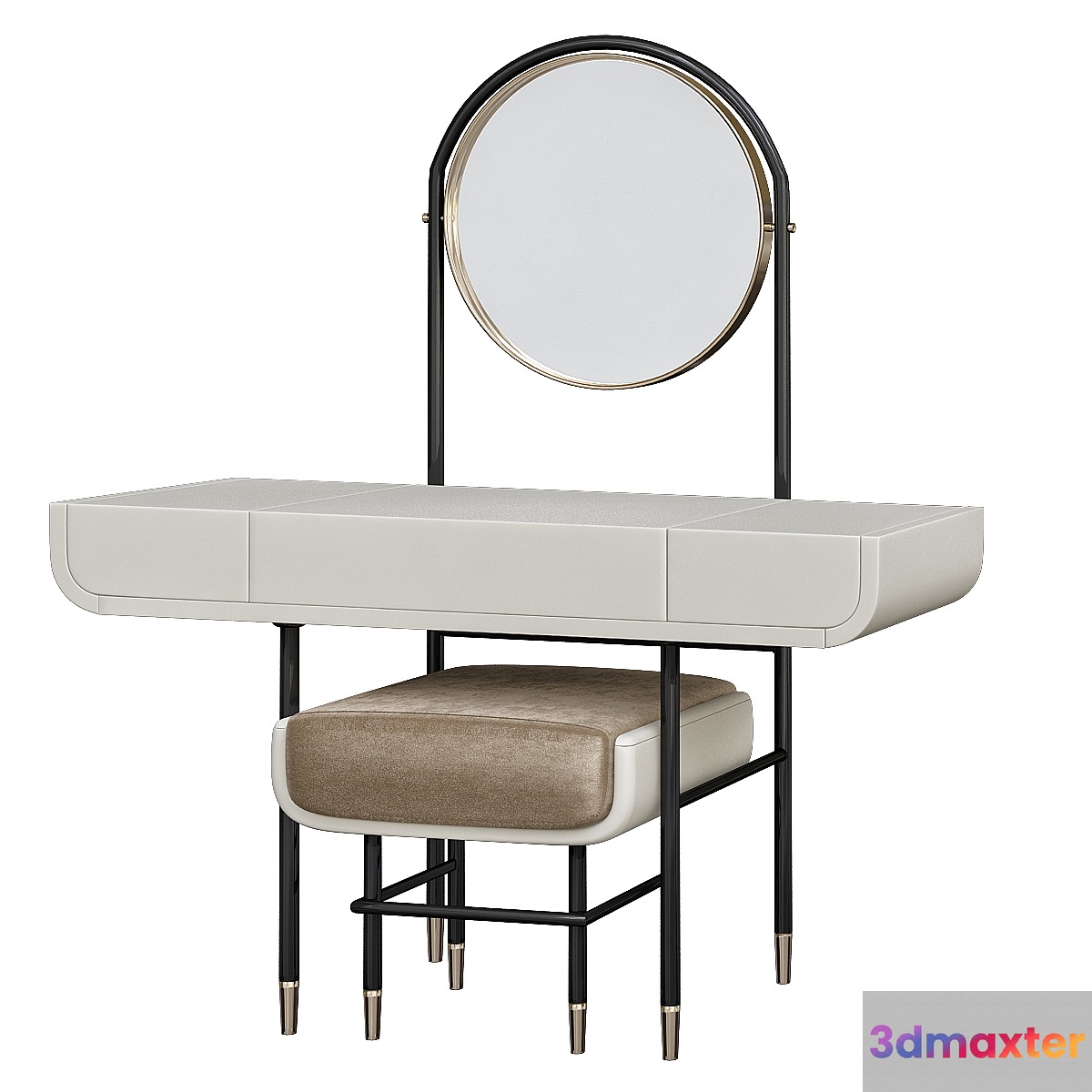 MAKE UP Mirror Work Table with 3D Max