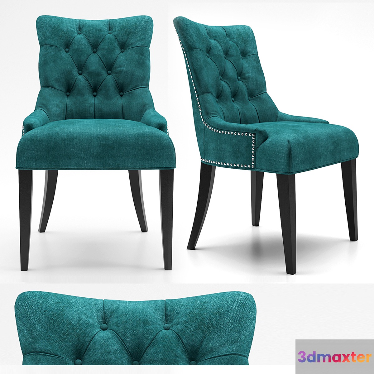Regent Upholstered Dining Chair 3D Max