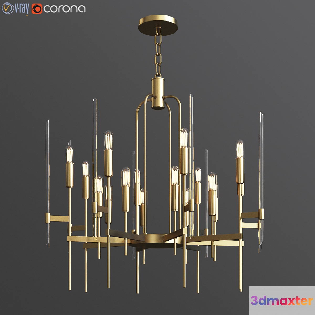 Hudson valley bari chandelier 3D Max