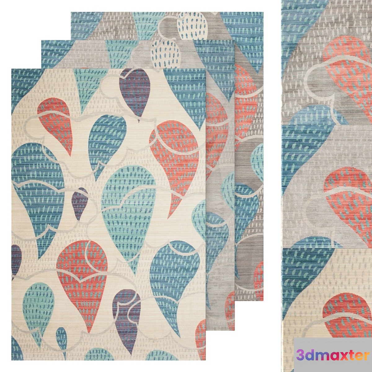 Carpet RugVista set Happy Rain 3D Max