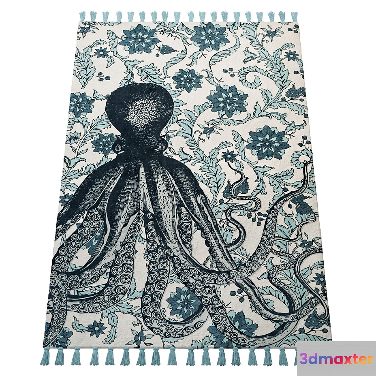 Thomas Paul Printed Flatweave Giant Octopus 200TATP03A-P 3D Max