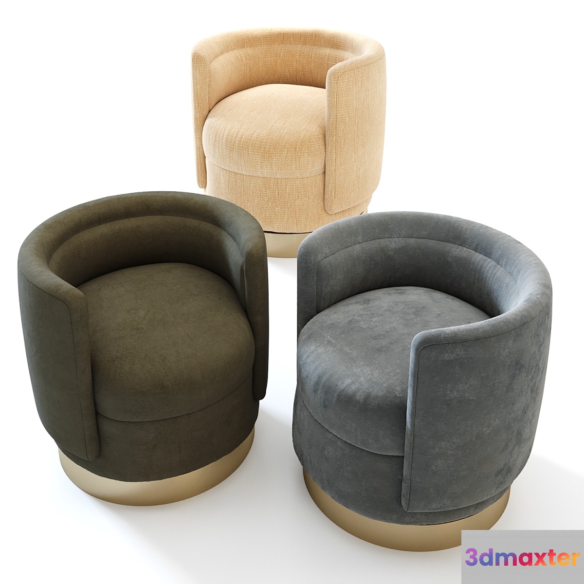 Chubby 2 Occasional Chair 3D Max