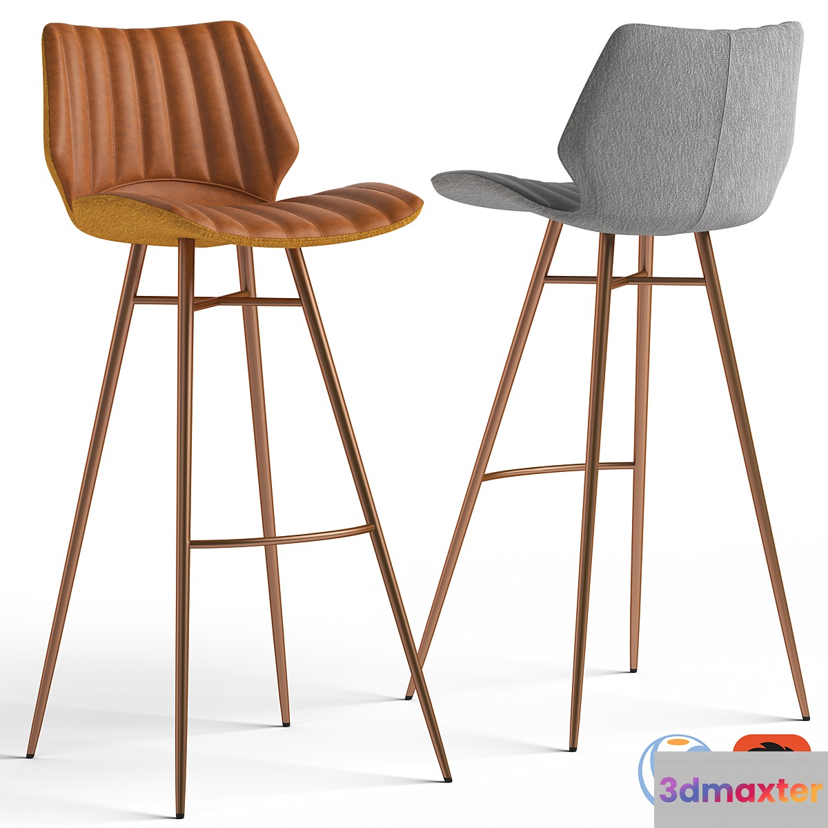 Bar Stools Loftdesigne 2695 2696 3D Max