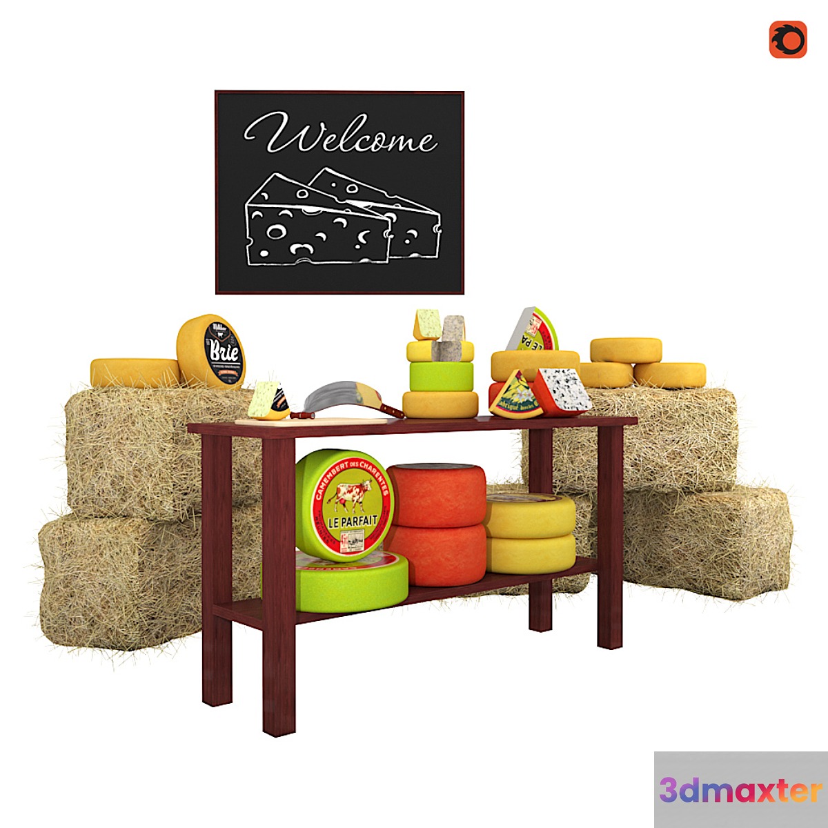 Cheese showcase 3D Max