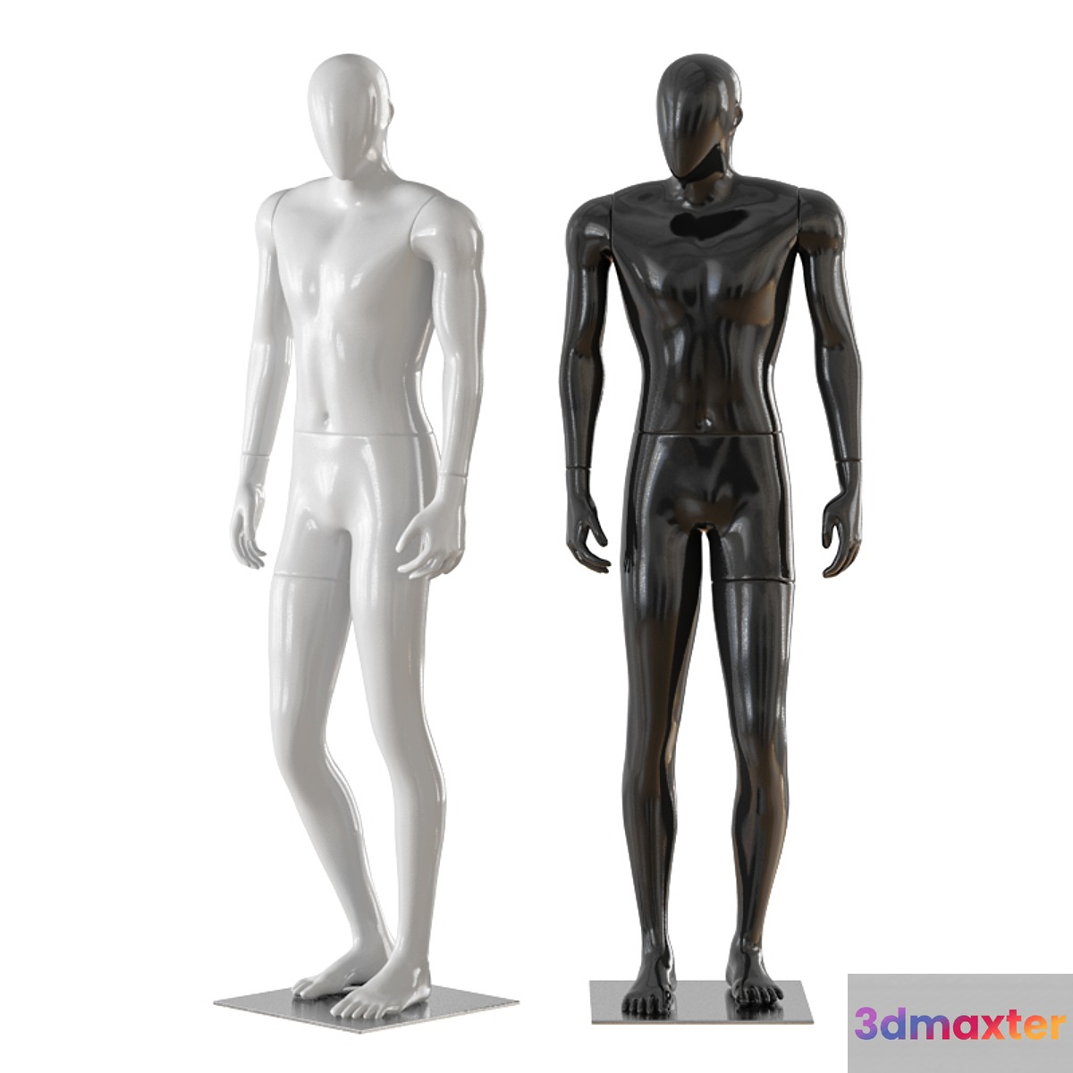 Faceless male mannequin 32 3D Max