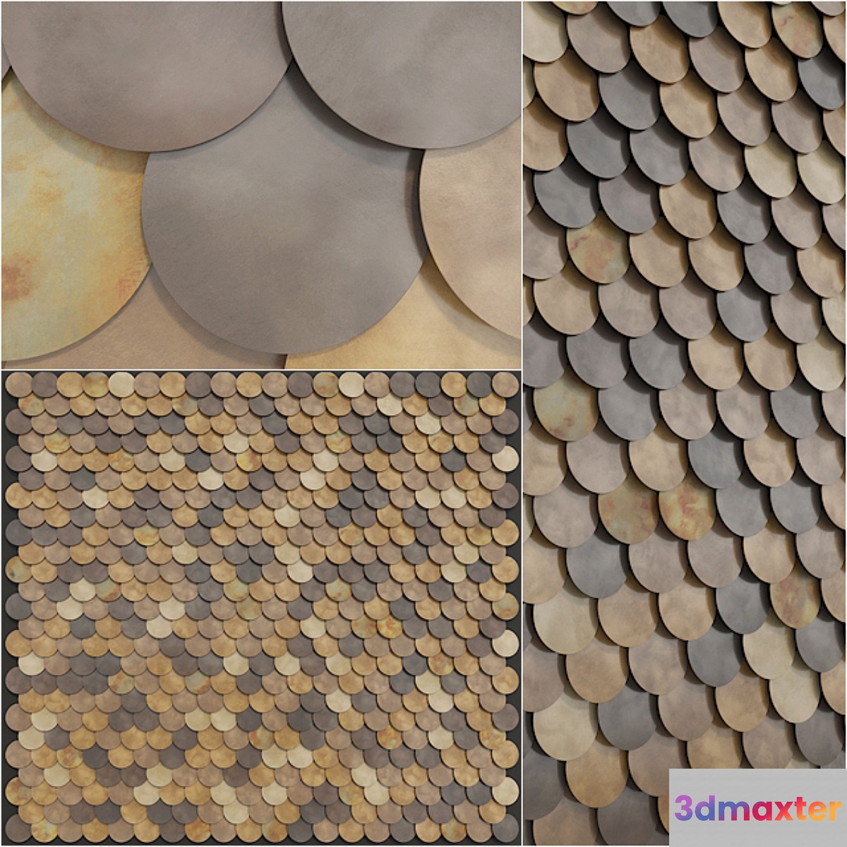 Wall panels Circle wall - De Castelli 3D Max