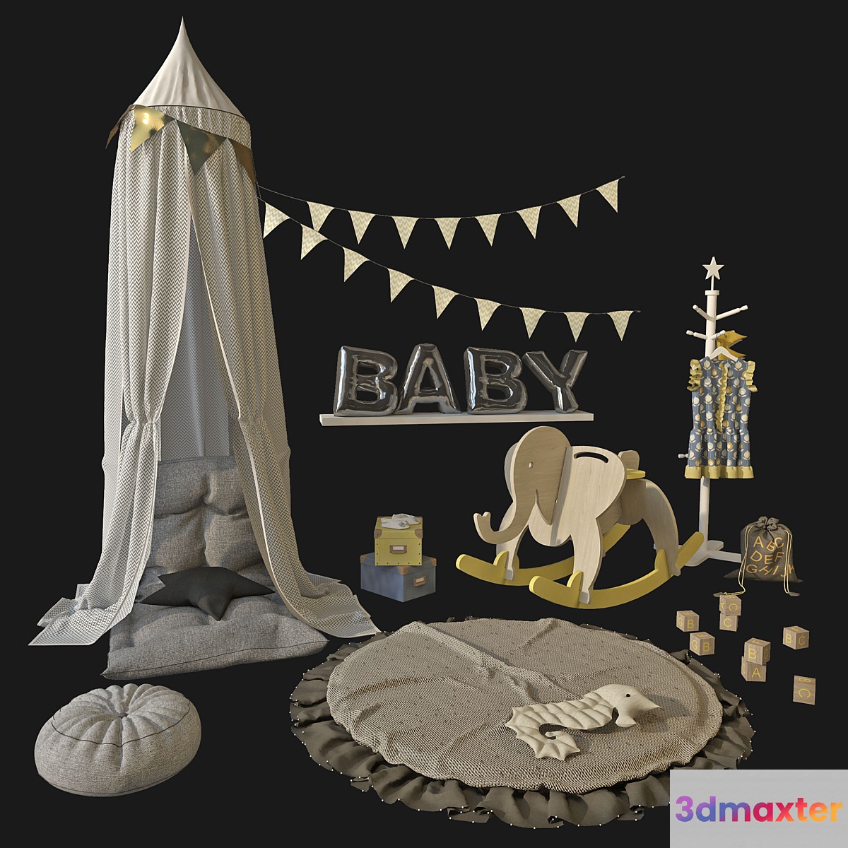 Children's accessories 3D Max