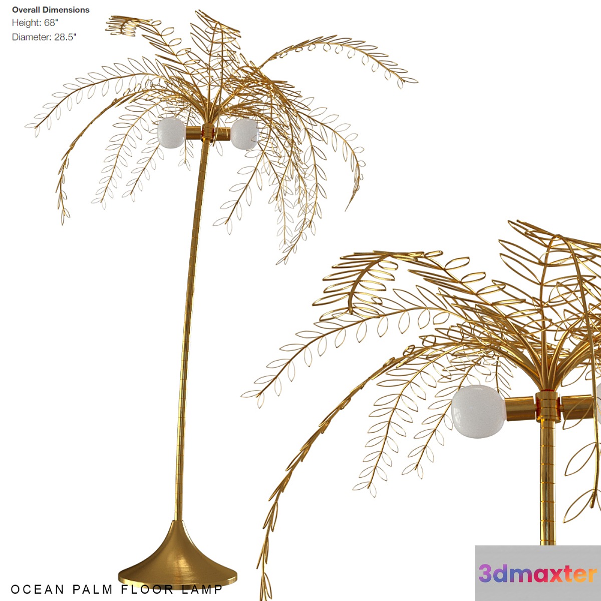 Ocean palm floor lamp - No.2