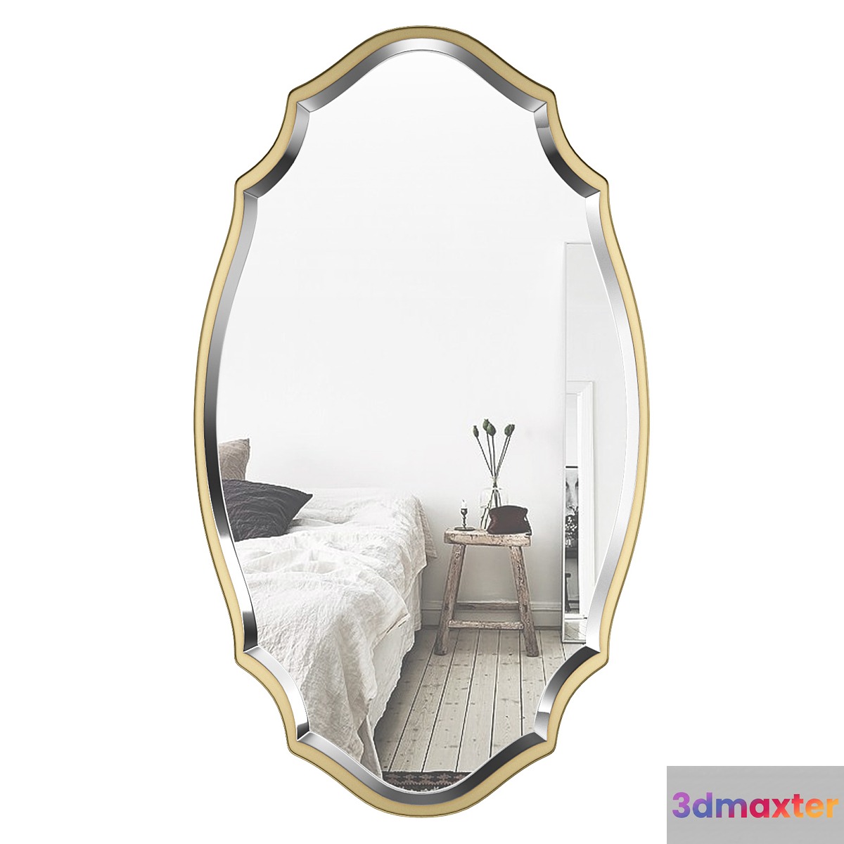 Blaisdell Horizontal Gold Wall Mirror WRLO8574