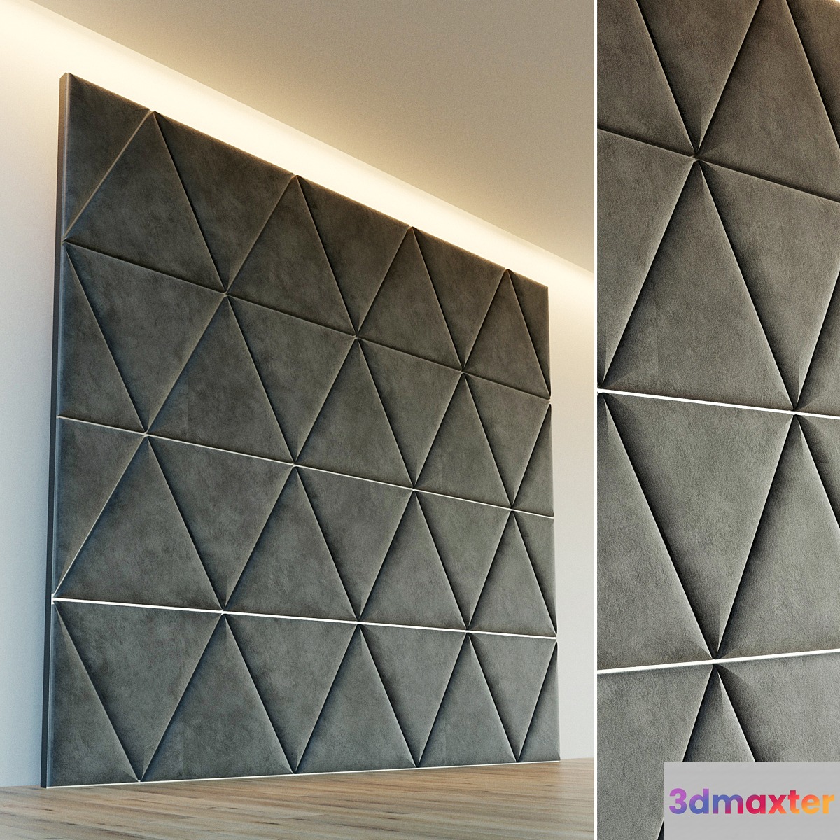 Decorative wall. Soft panel. 34 3D Max