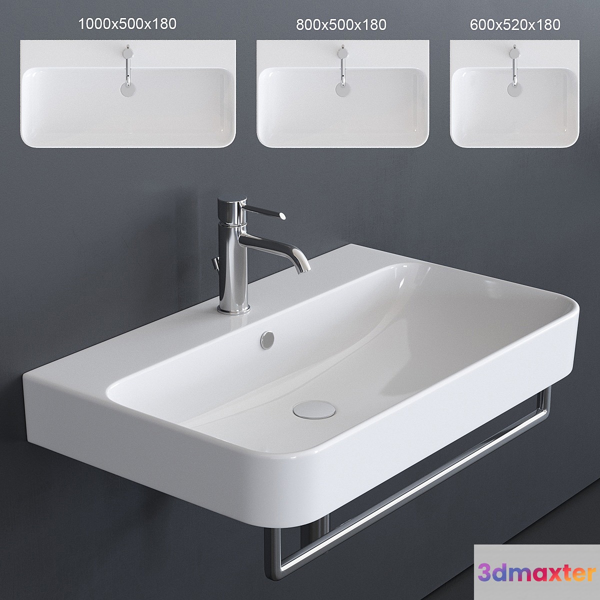 Ceramica Catalano Green Wall-mounted Washbasin 3D Max