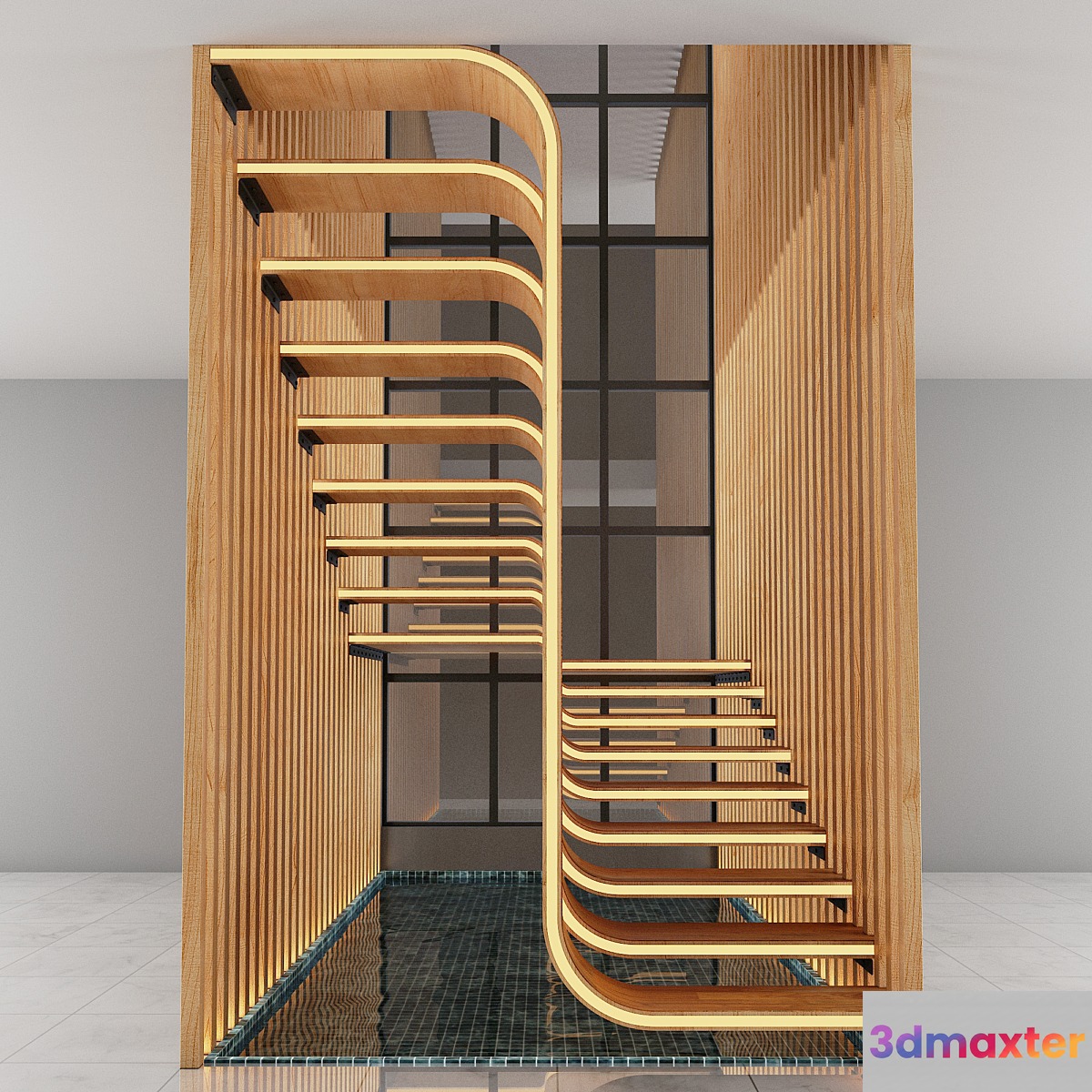 Modern_Stair 3D Max