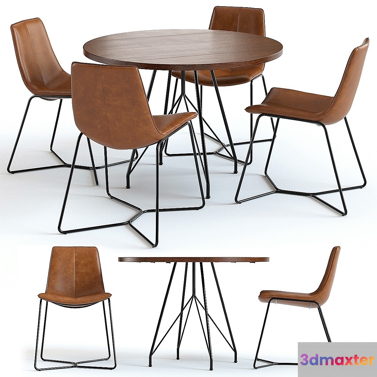 West Elm Jules Table and Slope Chairs