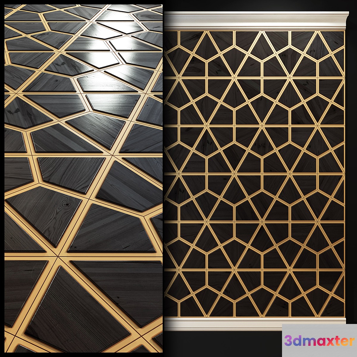 3d wooden panel 3D Max