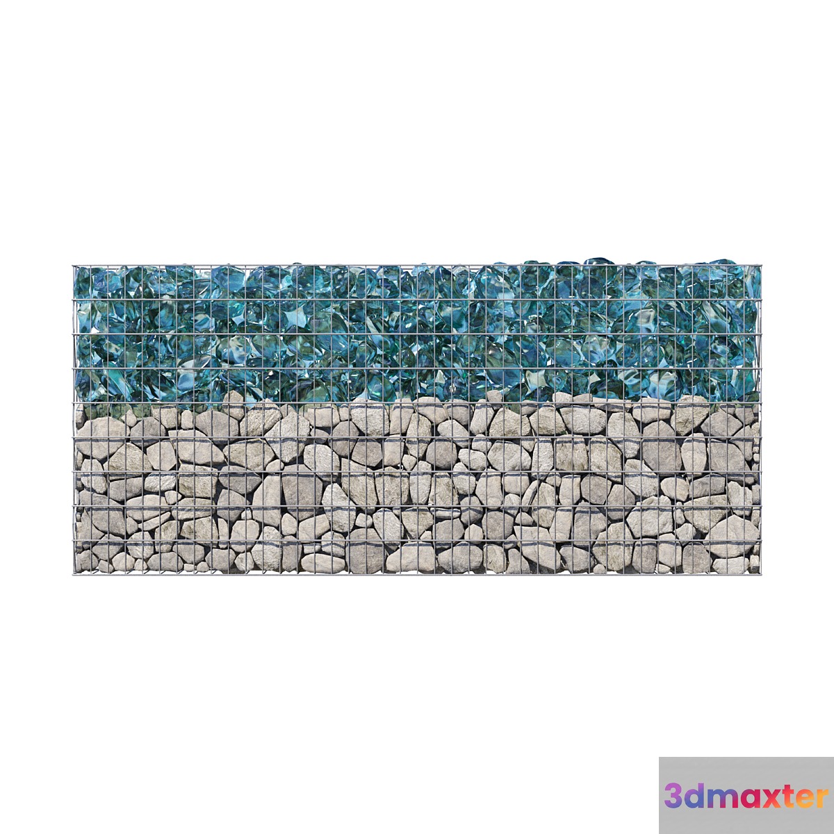 Glass gabion_3 3D Max