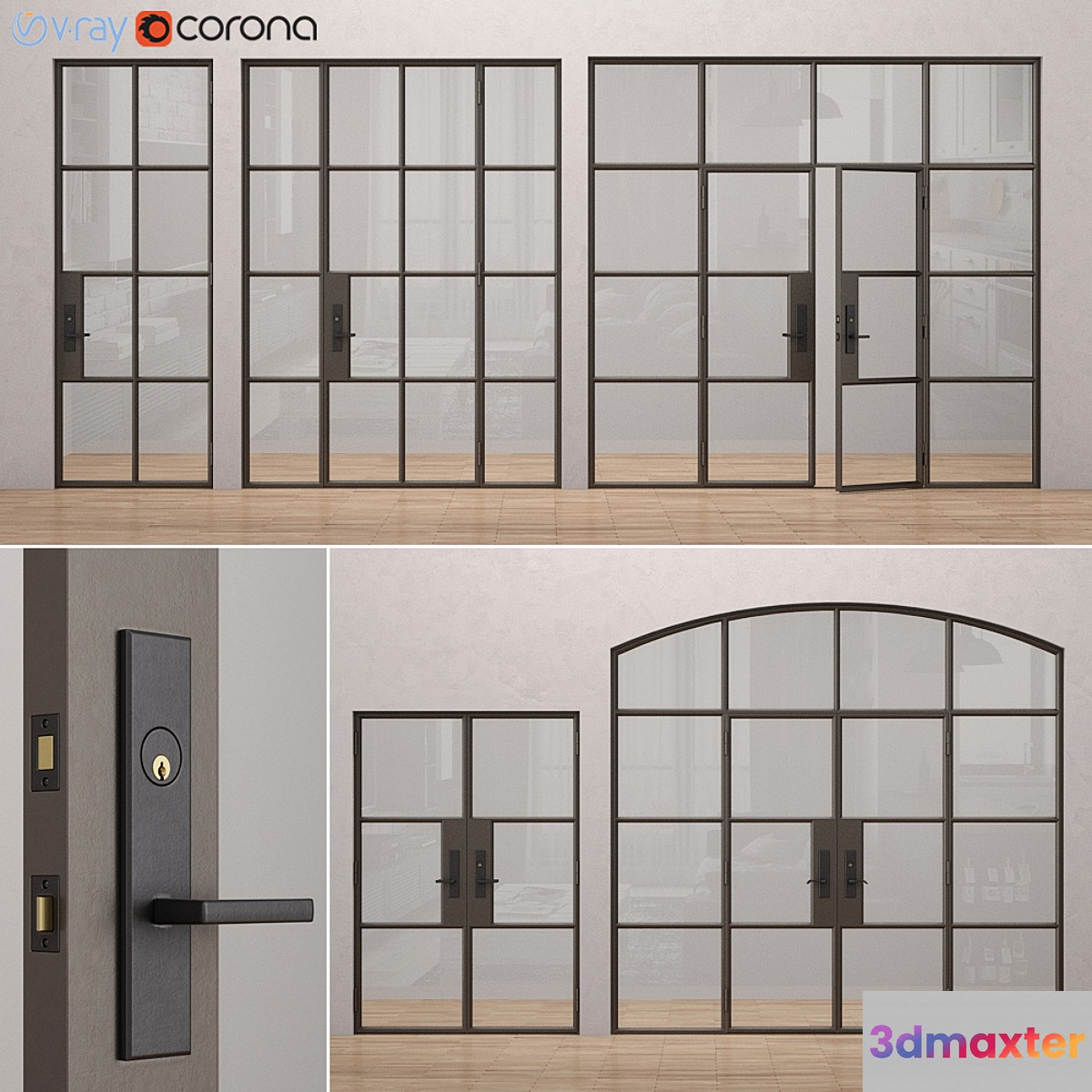 Steel doors Rehme 1 3D Max