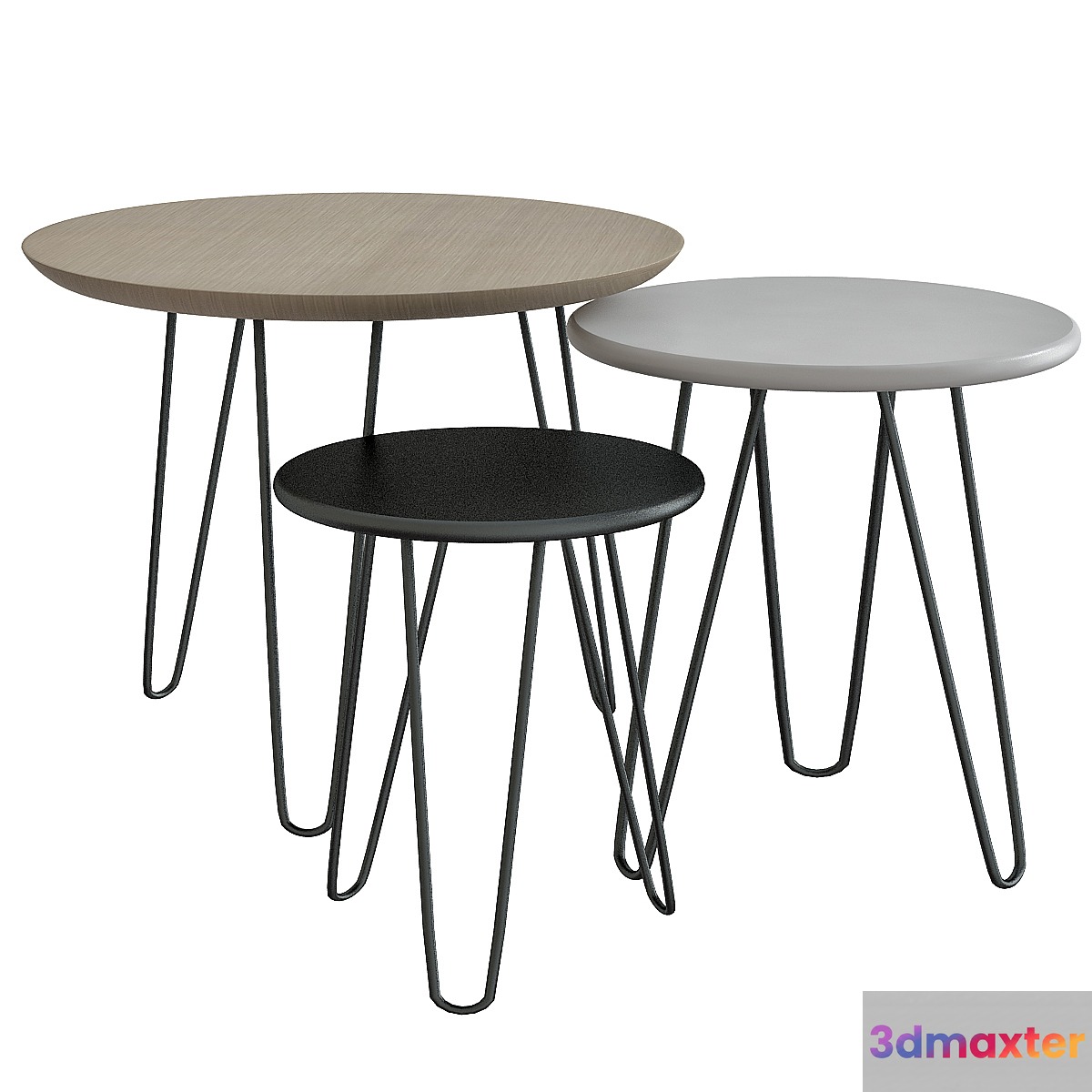 Tables gigognes Graphik 3D Max