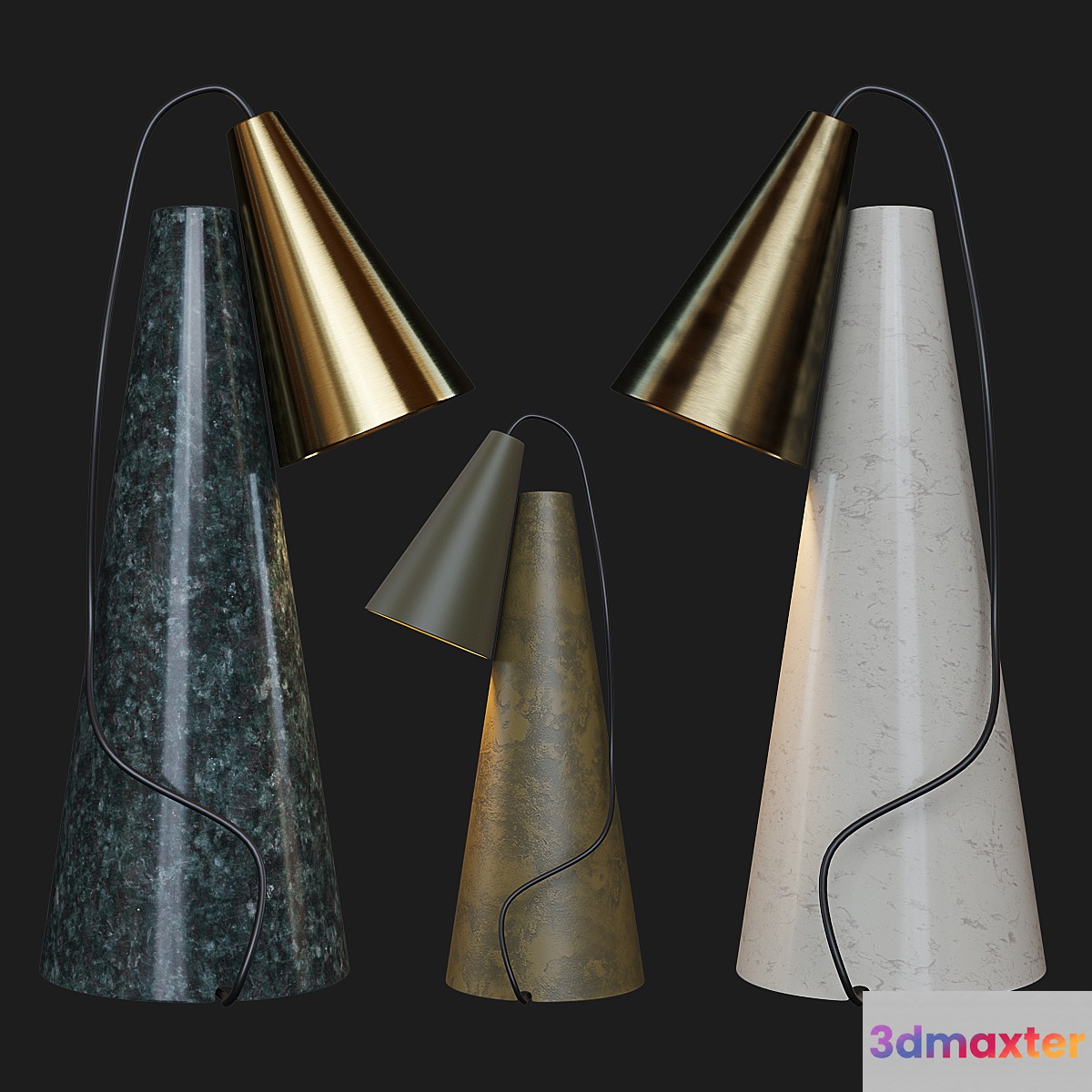 38 copper table lamp 3D Max