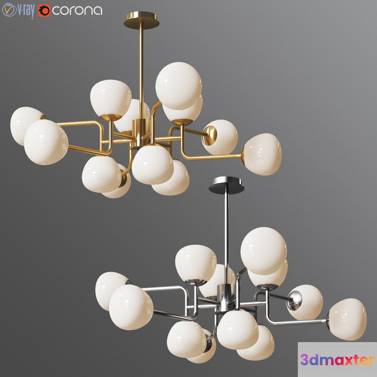 Chandelier Erich MOD221-PL-12-G Gold _ Chrome